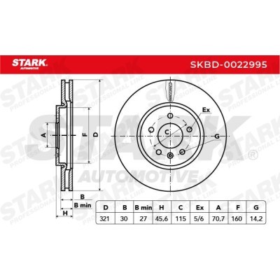 Bremsscheibe Stark SKBD-0022995 SKBD-0022995 - foto 3