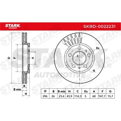 Bremsscheibe Stark SKBD-0022231 SKBD-0022231 - foto 3