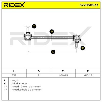 Stabilisator Stange RIDEX 3229S0533 3229S0533 - foto 5