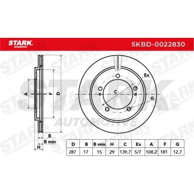 Bremsscheibe Stark SKBD-0022830 SKBD-0022830 - foto 3