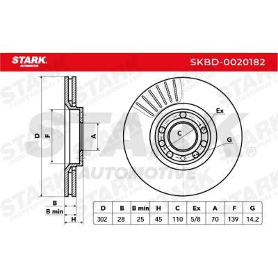 Bremsscheibe Stark SKBD-0020182 SKBD-0020182 - foto 5