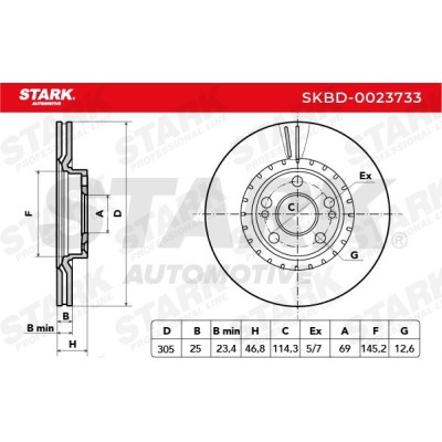 Bremsscheibe Stark SKBD-0023733 SKBD-0023733 - foto 4