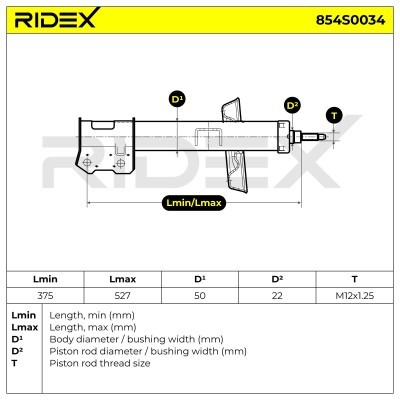 Stoßdämpfer RIDEX 854S0034 854S0034 - foto 9