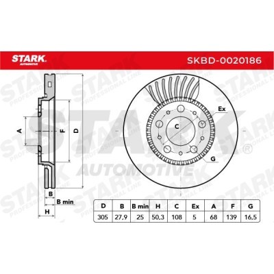 Bremsscheibe Stark SKBD-0020186 SKBD-0020186 - foto 6