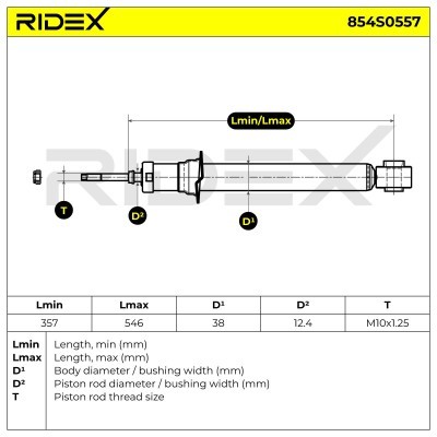 Stoßdämpfer RIDEX 854S0557 854S0557 - foto 6