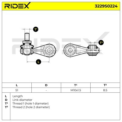 Stabilisator Stange RIDEX 3229S0224 3229S0224 - foto 5