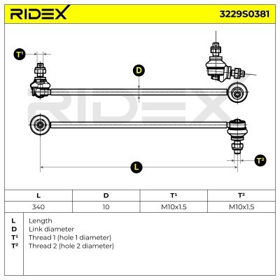Stabilisator Stange RIDEX 3229S0381 3229S0381 - foto 5