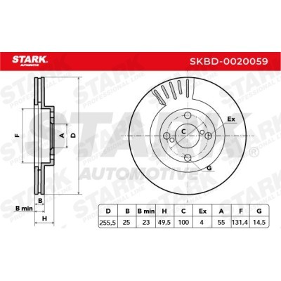 Bremsscheibe Stark SKBD-0020059 SKBD-0020059 - foto 3