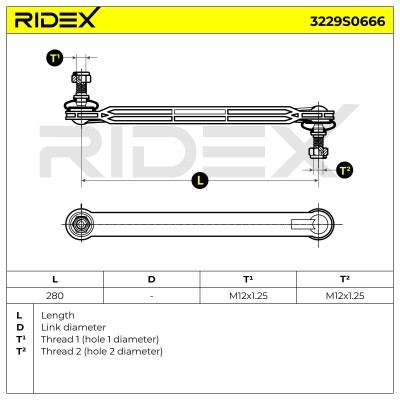 Stabilisator Stange RIDEX 3229S0666 3229S0666 - foto 6
