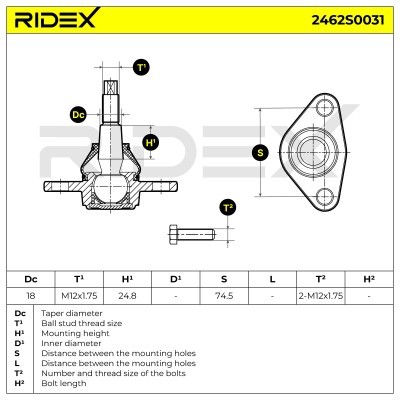 Traggelenk RIDEX 2462S0031 2462S0031 - foto 5