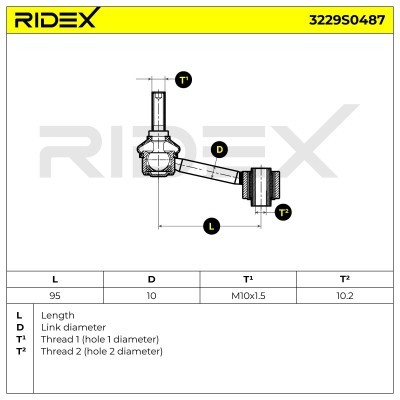 Stabilisator Stange RIDEX 3229S0487 3229S0487 - foto 6