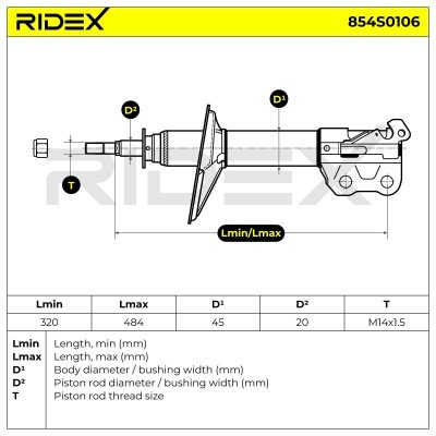 Stoßdämpfer RIDEX 854S0106 854S0106 - foto 6