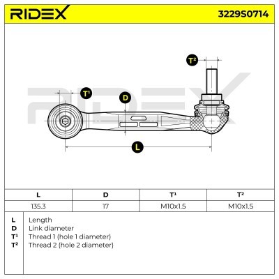 Stabilisator Stange RIDEX 3229S0714 3229S0714 - foto 5
