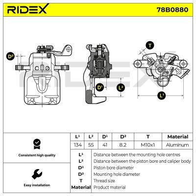 Bremssattel RIDEX 78B0880 78B0880 - foto 7