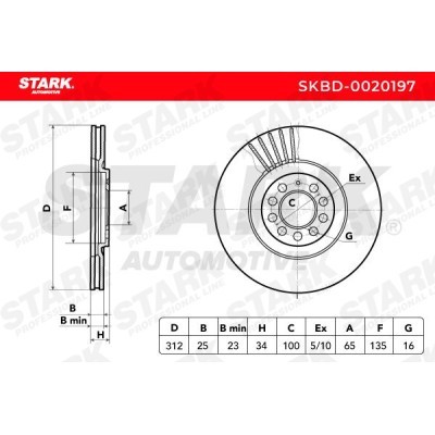 Bremsscheibe Stark SKBD-0020197 SKBD-0020197 - foto 6
