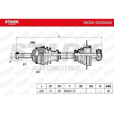 Antriebswelle Stark SKDS-0210045 SKDS-0210045 - foto 3