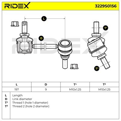 Stabilisator Stange RIDEX 3229S0156 3229S0156 - foto 6