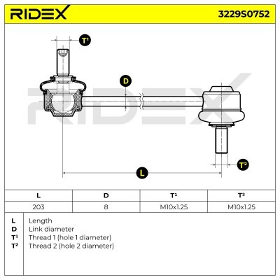 Stabilisator Stange RIDEX 3229S0752 3229S0752 - foto 7
