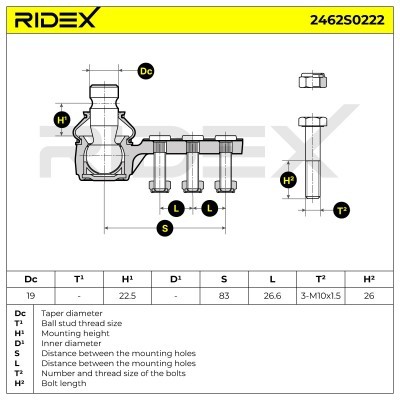 Traggelenk RIDEX 2462S0222 2462S0222 - foto 5