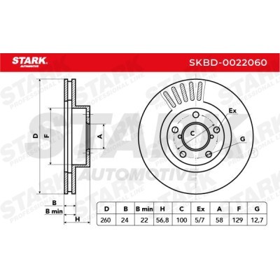 Bremsscheibe Stark SKBD-0022060 SKBD-0022060 - foto 5