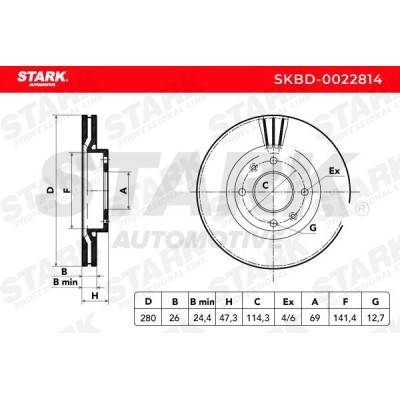 Bremsscheibe Stark SKBD-0022814 SKBD-0022814 - foto 5