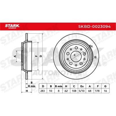 Bremsscheibe Stark SKBD-0023094 SKBD-0023094 - foto 5