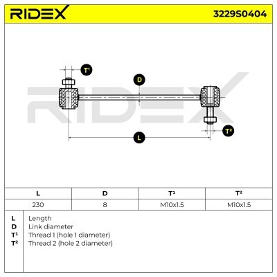 Stabilisator Stange RIDEX 3229S0404 3229S0404 - foto 5