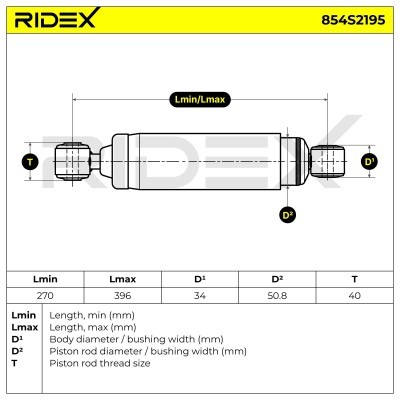 Stoßdämpfer RIDEX 854S2195 854S2195 - foto 7