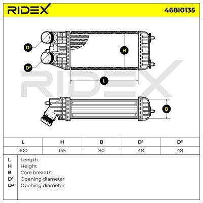 Ladeluftkühler RIDEX 468I0135 468I0135 - foto 5