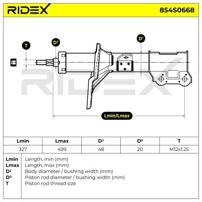 Stoßdämpfer RIDEX 854S0668 854S0668 - foto 6