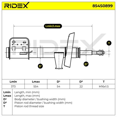 Stoßdämpfer RIDEX 854S0899 854S0899 - foto 5
