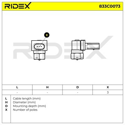 Impulsgeber, Kurbelwelle RIDEX 833C0073 833C0073 - foto 3