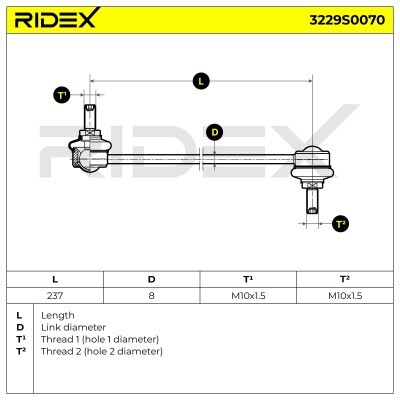 Stabilisator Stange RIDEX 3229S0070 3229S0070 - foto 5