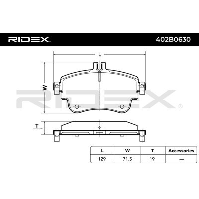 Bremsbeläge Satz RIDEX 402B0630 402B0630 - foto 4
