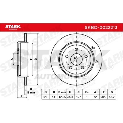 Bremsscheibe Stark SKBD-0022213 SKBD-0022213 - foto 5