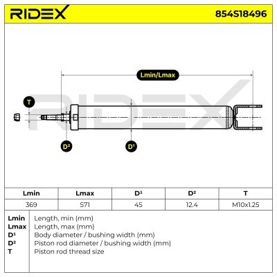 Stoßdämpfer RIDEX 854S18496 854S18496 - foto 8