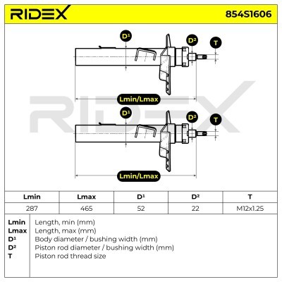 Stoßdämpfer RIDEX 854S1606 854S1606 - foto 4