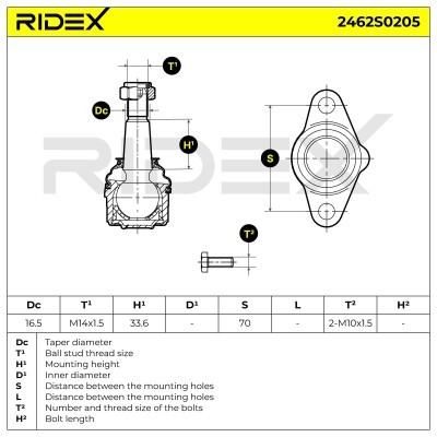 Traggelenk RIDEX 2462S0205 2462S0205 - foto 5
