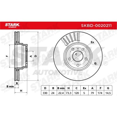 Bremsscheibe Stark SKBD-0020211 SKBD-0020211 - foto 7