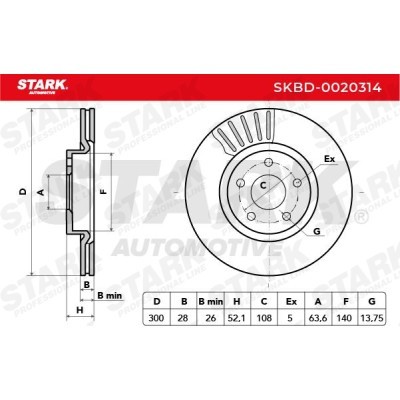 Bremsscheibe Stark SKBD-0020314 SKBD-0020314 - foto 3
