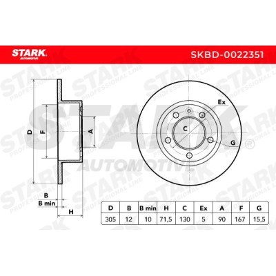 Bremsscheibe Stark SKBD-0022351 SKBD-0022351 - foto 3