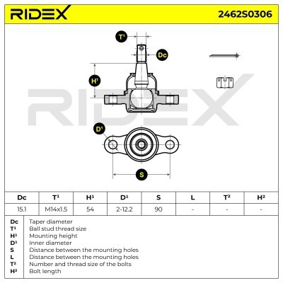 Traggelenk RIDEX 2462S0306 2462S0306 - foto 5
