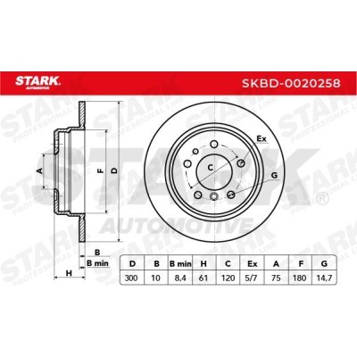 Bremsscheibe Stark SKBD-0020258 SKBD-0020258 - foto 7