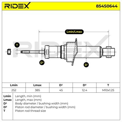Stoßdämpfer RIDEX 854S0644 854S0644 - foto 8