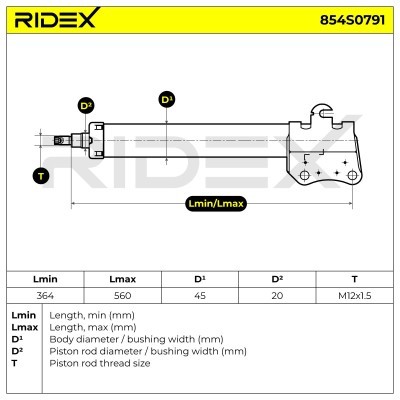 Stoßdämpfer RIDEX 854S0791 854S0791 - foto 6