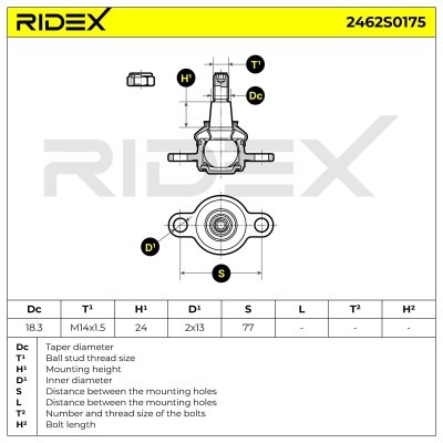 Traggelenk RIDEX 2462S0175 2462S0175 - foto 5
