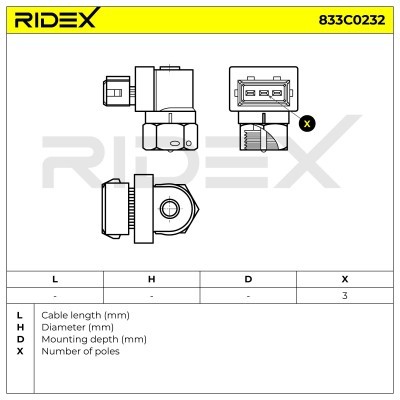 Impulsgeber, Kurbelwelle RIDEX 833C0232 833C0232 - foto 8