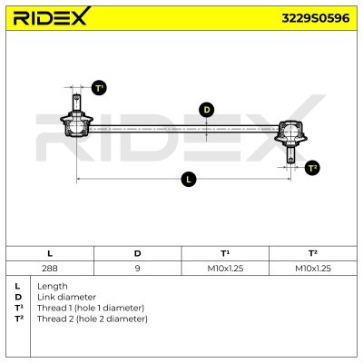 Stabilisator Stange RIDEX 3229S0596 3229S0596 - foto 9