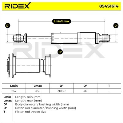 Stoßdämpfer RIDEX 854S1614 854S1614 - foto 7