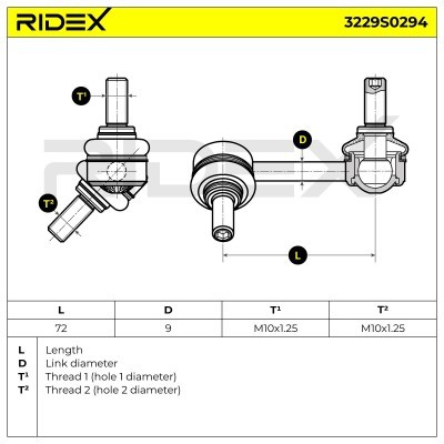 Stabilisator Stange RIDEX 3229S0294 3229S0294 - foto 5